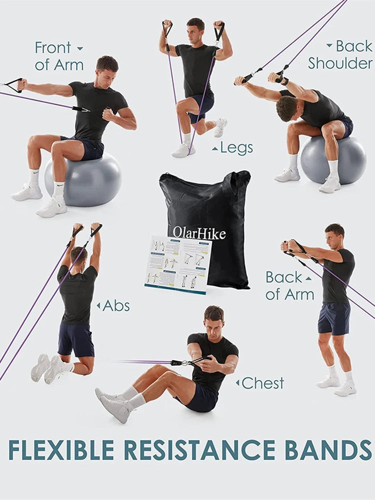Premium Resistance Bands Set - 250lbs Capacity
