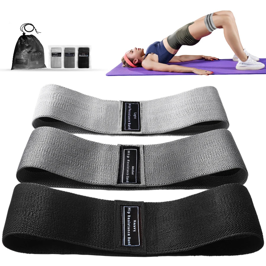 Premium Resistance Hip Bands - Fabric Booty Bands Set