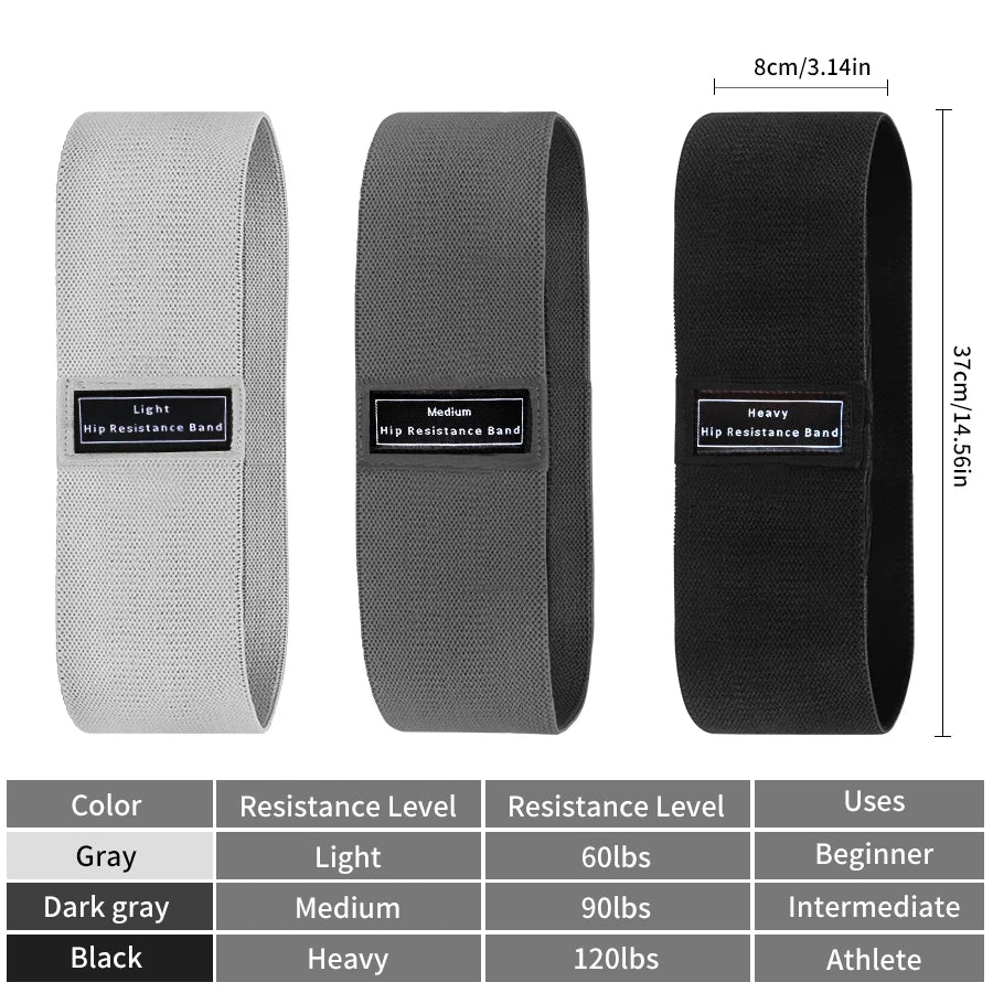 Premium Resistance Hip Bands - Fabric Booty Bands Set